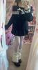Adoeren Women Off Shoulder Sweater Cute Long Sleeve Lace Trim Knit Top Fall Fashion Y2k Knitted Pullover Jumper Fairycore(Basic Black,M) view 3