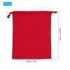 PATIKIL Reusable Drawstring Bags 10x12.6 Cotton Dust Bags Red 3Pcs view 2
