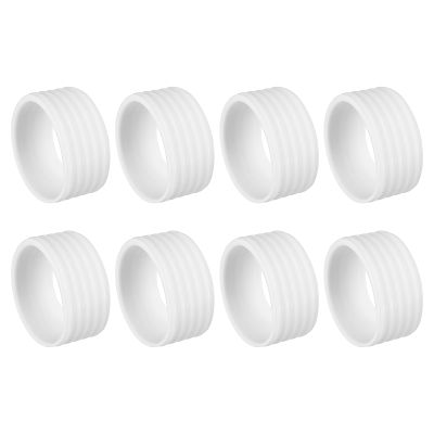 PATIKIL Badminton Racket Handle Grip Ring, 8 Pack Racquet Fix Ring Grip Band Rubber Ring Non-Slip Absorbent Overgrip in Place, White