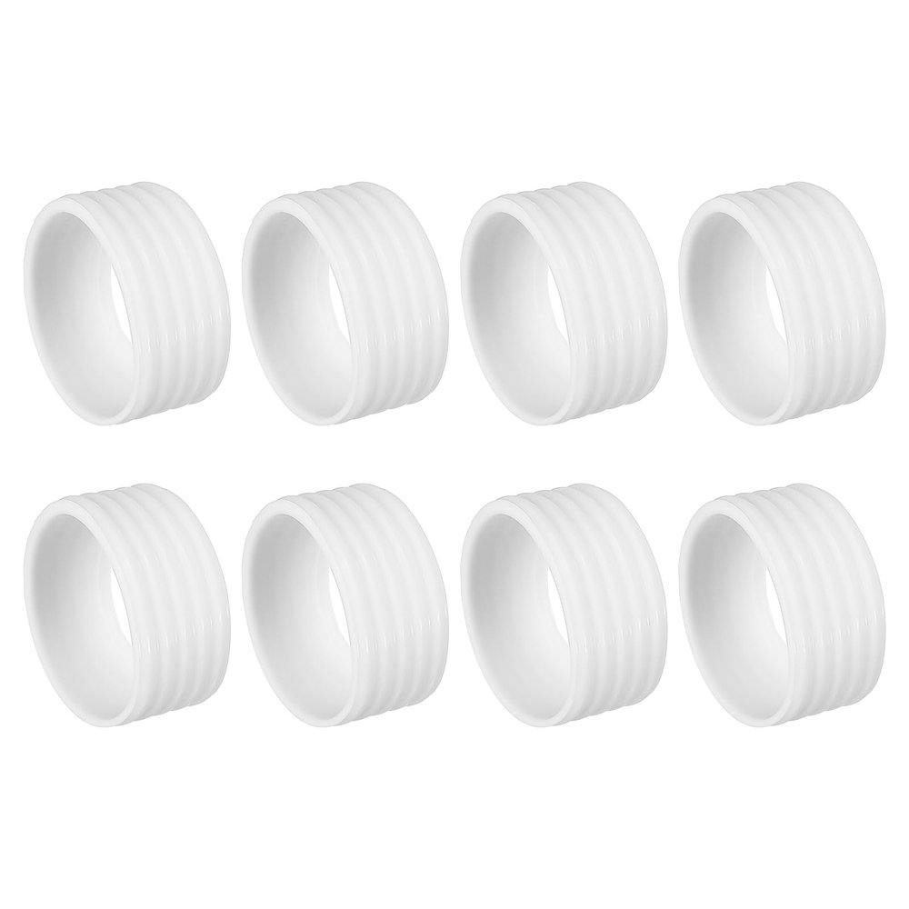 PATIKIL Badminton Racket Handle Grip Ring, 8 Pack Racquet Fix Ring Grip Band Rubber Ring Non-Slip Absorbent Overgrip in Place, White