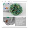 JANGANNSA Knitted Baby Hat Scarf Set Winter Warm Boys Girls Beanie Fleece Lining Toddler Kids Hats with Pompom(Colorful-Dinosaur Gray (Hat+Scarf),M) view 4