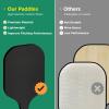 Carbon Fiber Pickleball Paddles, Anti-Slip Sweat-Absorbing Cushion Comfort Grip, 2 Paddles & 4 X-40 USAPA Standard Outdoor Pickleball (USAPA Approved for Tournament Play), 2 Grip Tapes, 1 Carry Bag view 3