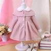 Kids Baby Girls Classic Wool Blend Coat  Collar Shawl Winter Buttoned Trench Coat Outwear  (Pink, 4-5 Years) view 2