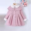 Kids Baby Girls Classic Wool Blend Coat  Collar Shawl Winter Buttoned Trench Coat Outwear  (Pink, 4-5 Years) view 3