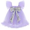 Baby Girls 3D Butterfly Tulle Tutu Dress Kids Toddler Flutter Sleeve Sequins Butterfly Birthday Christening Formal Pageant Wedding Princess Party Dresses Headband Cake Smash Outfit view 2