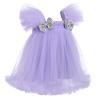Baby Girls 3D Butterfly Tulle Tutu Dress Kids Toddler Flutter Sleeve Sequins Butterfly Birthday Christening Formal Pageant Wedding Princess Party Dresses Headband Cake Smash Outfit view 3