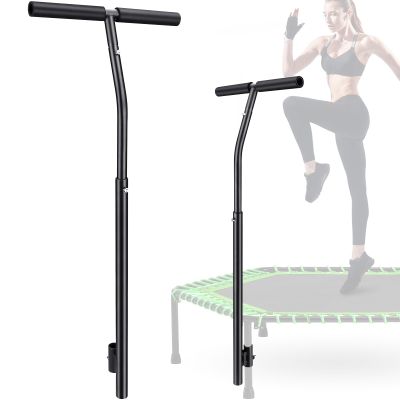 TOBWOLF Quick-Release Handle Bar for Straight Leg Fitness Trampoline, Fits for Foot Tube Within 0.98in Diameter or 0.98~1.38in (Trampoline Not Included), Non-Slip Cushy Rebounder Handle Accessory