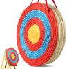 VEVOR Straw Archery Targets, 20" Round, 5 Layers, Deep Red, Traditional Solid, Coloured Rope, Archery Target Shooting Bow, Hand-Made Arrows Target view 1
