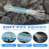 BLUEWING 48" Collapsible Fishing Dredge Offshore Fishing Teaser Dredges Saltwater Trolling Tool with 6" Soft Squids and 5mm Stainless Steel Dredge Rod for Big Game Fishing Blue view 2