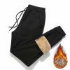NEREIDS NET Men's Winter Warm Loose Utility Down Pants Fleece Lined Thermal Ski Snow Puffer Pants Snow Trousers Ski Pants Black B 2XL view 2