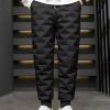 NEREIDS NET Men's Winter Warm Loose Utility Down Pants Fleece Lined Thermal Ski Snow Puffer Pants Snow Trousers Ski Pants Black A 2XL view 4