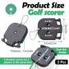 Huakaile 3 Pack Portable Golf Stroke Counter with Key Chain, 2 Player Shot Score Clicker Counter Handheld Small Digital Tally Counter for Golf Game Scoring Keeper Pitch Men Women (3Pcs Black) view 2
