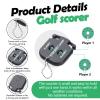 Huakaile 3 Pack Portable Golf Stroke Counter with Key Chain, 2 Player Shot Score Clicker Counter Handheld Small Digital Tally Counter for Golf Game Scoring Keeper Pitch Men Women (3Pcs Black) view 3