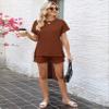 LOMON Womens Lounge Shorts Sets 2 Piece Outfits Short Sleeve Loungewear view 4