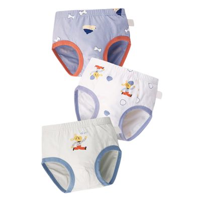 Baby Kids Underwear Breathable Cotton Panties Toddler Boys Soft Cartoon Print Briefs (Purple, 3-4 Years)
