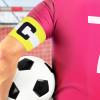 LIOOBO 2PCS Soccer Captain Armband Football Arm Bands Elastic Captain Armbands Adjustable Nylon Rugby Basketball Volleyball Player Wrist Band for Youth Adult Team Sports Training(Yellow) view 2