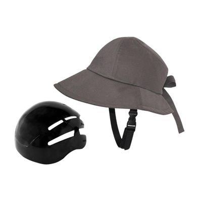 B Baosity Bicycle Helmet Hat Shaped Helmet Fishing Hat Sun Hat Cyclist Helmet Hat Type Helmet Cap for Women's Cycle Everyday Wear Work, Grey