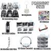 SilTriangle 85 Pcs Volleyball Party Favors Volleyball Gifts for Teen Girls with 12 Set Drawstring Backpack a Set Stickers Keychain Silicone Bracelet Makeup Bag Hair Bands Bottle Sports Party Supplies view 2