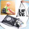 SilTriangle 85 Pcs Volleyball Party Favors Volleyball Gifts for Teen Girls with 12 Set Drawstring Backpack a Set Stickers Keychain Silicone Bracelet Makeup Bag Hair Bands Bottle Sports Party Supplies view 3