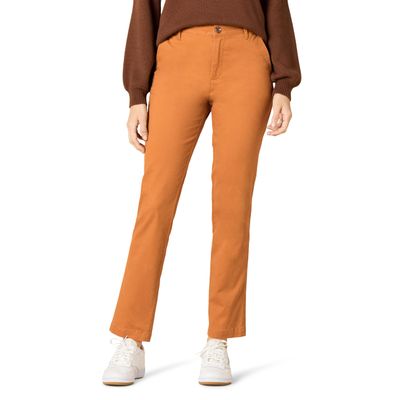 Amazon Essentials Women's High-Rise Slim-Fit Full-Length Straight-Leg Khaki Pant, Caramel, 0