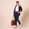 Amazon Essentials Women's High-Rise Slim-Fit Full-Length Straight-Leg Khaki Pant, Navy, 18 view 3