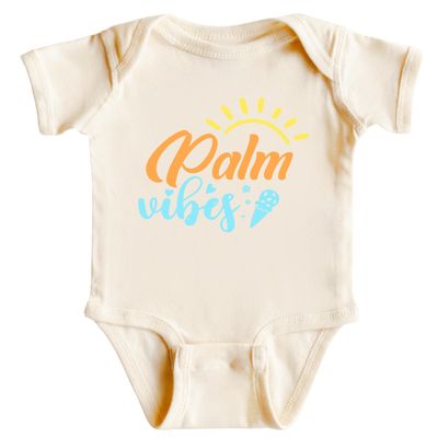 CAOMP Palm Vibes T-Shirt for Youth Toddler Baby Bodysuit Vaction Shirt Holiday Kids T-shirt Caribbean 24 M #01301