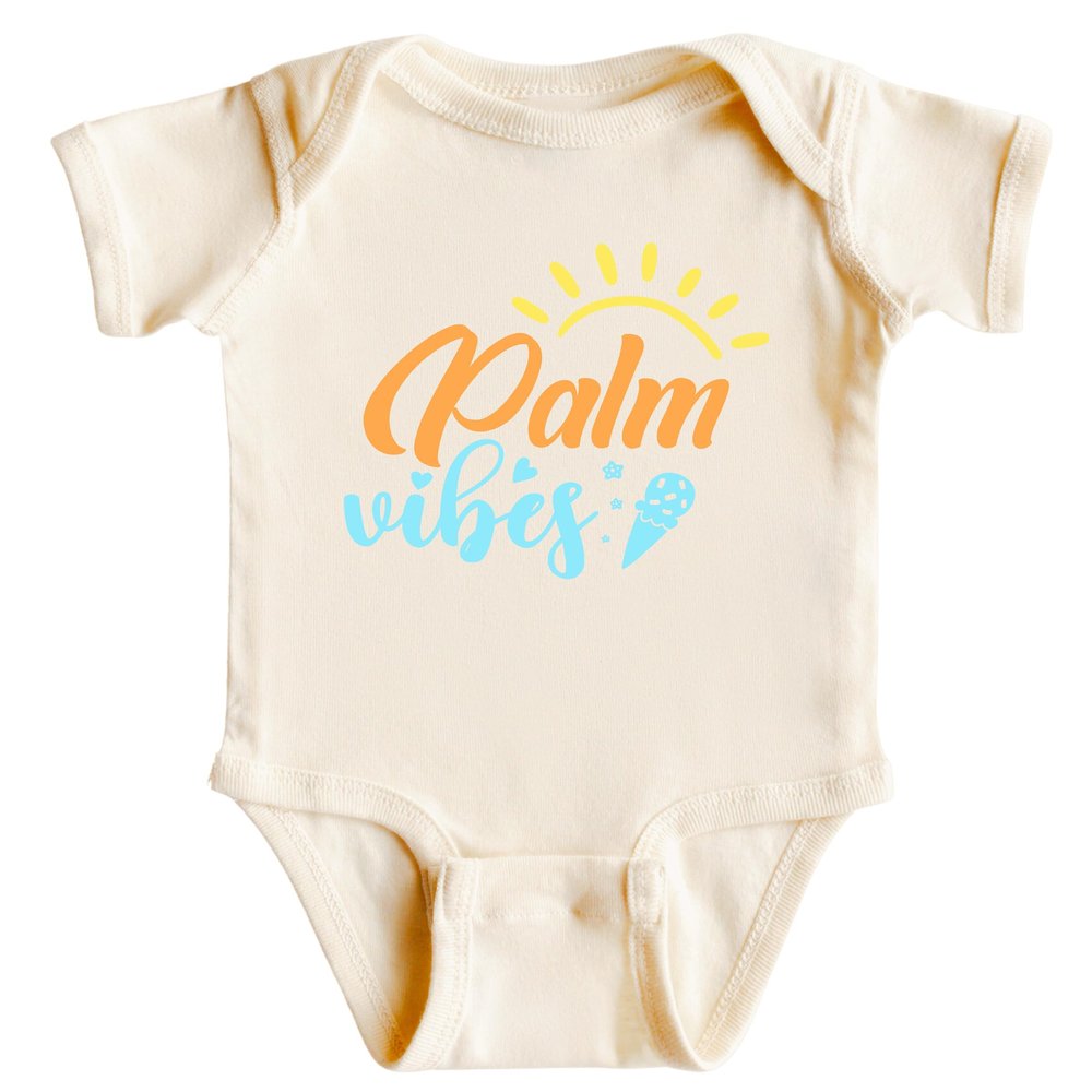 CAOMP Palm Vibes T-Shirt for Youth Toddler Baby Bodysuit Vaction Shirt Holiday Kids T-shirt Caribbean 24 M #01301