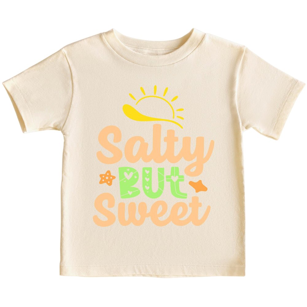 CAOMP Salty But Sweet T-Shirt for Youth Toddler Baby Bodysuit Vaction Shirt Holiday Kids T-shirt Athl Heather Large #01306