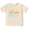 CAOMP Palm Vibes T-Shirt for Youth Toddler Baby Bodysuit Vaction Shirt Holiday Kids T-shirt Athl Heather 12M #01301 view 1