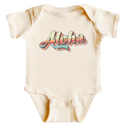 CAOMP Aloha Summer T-Shirt for Youth Toddler Baby Bodysuit Vaction Shirt Holiday Kids T-shirt Athl Heather 5-6T #01304