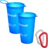 Burtrail 200 ml/6.8 oz-2Pack-Collapsible Cup TPU Running Water Cup Ultralight Protable with Carabiner for Backpacking,Running,Climbing,Camping,Party-BPA Free,Blue view 1
