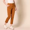 Amazon Essentials Women's High-Rise Regular-Fit Ankle-Length Tapered-Leg Khaki Pant, Caramel, 6 view 3