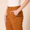 Amazon Essentials Women's High-Rise Regular-Fit Ankle-Length Tapered-Leg Khaki Pant, Caramel, 6 view 4