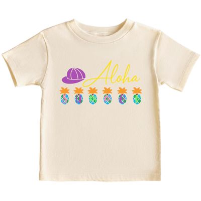 CAOMP Aloha T-Shirt for Youth Toddler Baby Bodysuit Vaction Shirt Holiday Kids T-shirt Caribbean 5-6T #01296