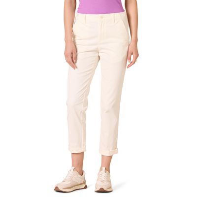 Amazon Essentials Women's High-Rise Regular-Fit Ankle-Length Tapered-Leg Khaki Pant, Eggshell White, 20