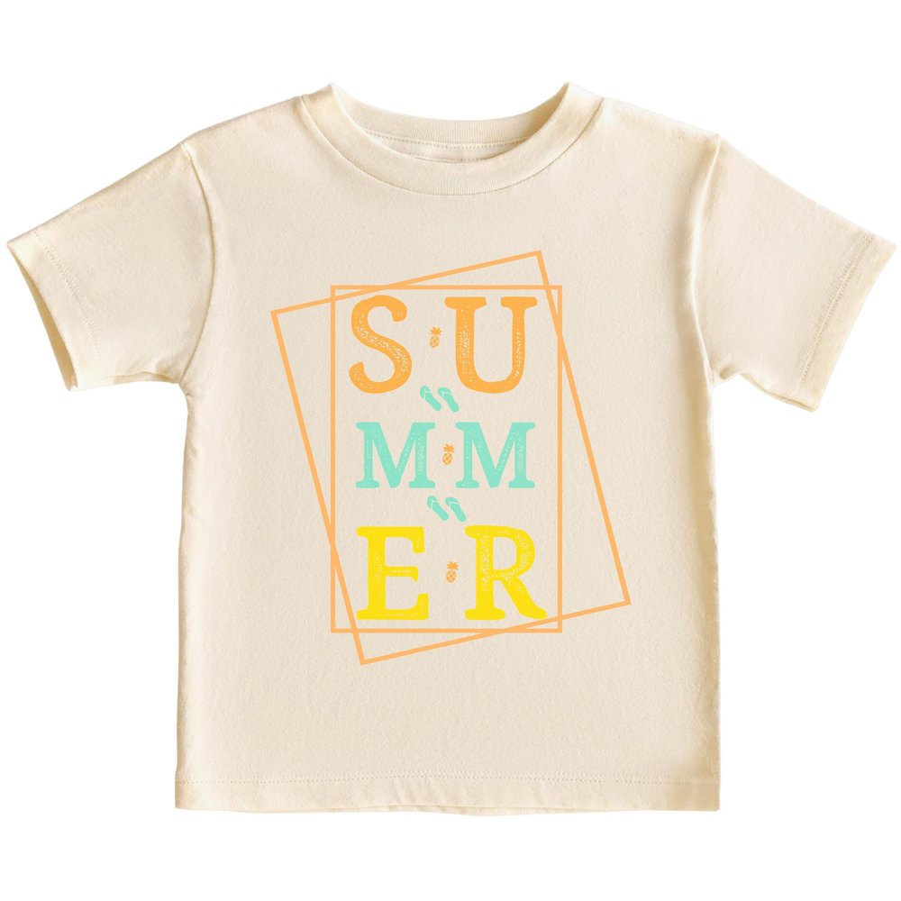CAOMP Summer T-Shirt for Youth Toddler Baby Bodysuit Vaction Shirt Holiday Kids T-shirt Caribbean 12 M #01295