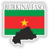 1x Burkina Faso Map Flag Pro - Car Vinyl Waterproof Sticker - 10cm view 1