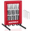 Heavy-Duty 9 Hole Baseball Pitching Net with Pitching Target Pockets, Regulation Size Strike Zone, Portable Adjustable Height Pitcher Training Equipment for Baseball/Softball Practice view 1