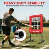 Heavy-Duty 9 Hole Baseball Pitching Net with Pitching Target Pockets, Regulation Size Strike Zone, Portable Adjustable Height Pitcher Training Equipment for Baseball/Softball Practice view 3