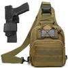 ATBP Small Tactical Sling Bag For Men With Holster Military EDC Shoulder Bag CCW Crossbody Bag 7 Liters, Brown Tan Khaki view 1