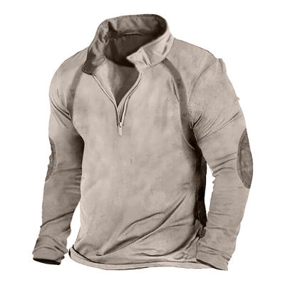 Buddhi Mens 2023 Pullover Sports Shirts 1/4 Zip Long Sleeve Running Workout Pullover Tops Sweatshirts Running Athletic Workout Sweatshirts Quarter Zip Mock Neck Golf Shirts White