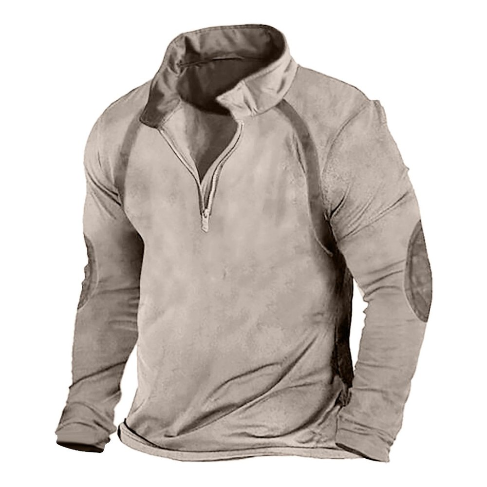 Buddhi Mens 2023 Pullover Sports Shirts 1/4 Zip Long Sleeve Running Workout Pullover Tops Sweatshirts Running Athletic Workout Sweatshirts Quarter Zip Mock Neck Golf Shirts White