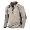 Buddhi Mens 2023 Pullover Sports Shirts 1/4 Zip Long Sleeve Running Workout Pullover Tops Sweatshirts Running Athletic Workout Sweatshirts Quarter Zip Mock Neck Golf Shirts White view 1