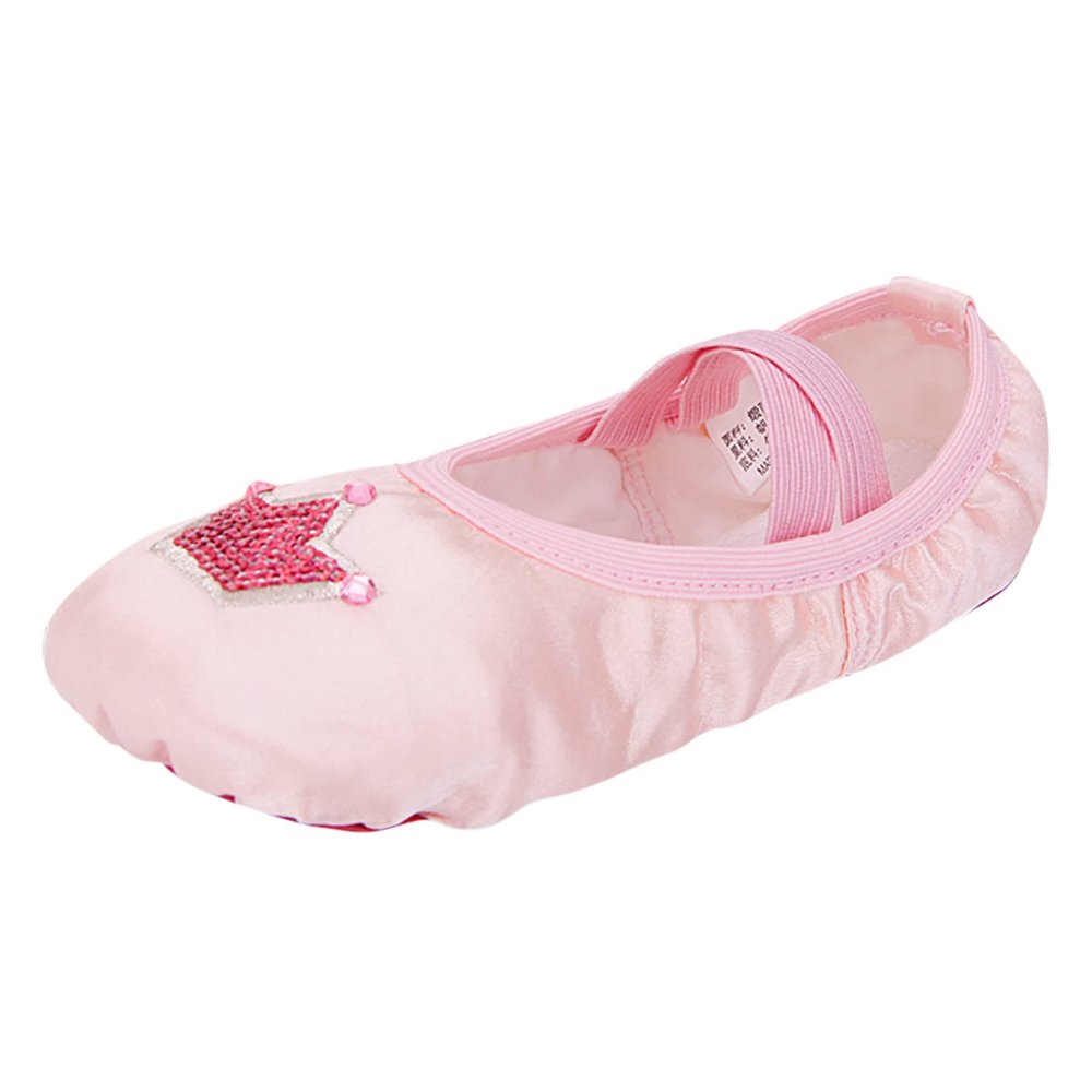 Ballet Slippers for Girls Ballet Shoes Boys Soft Leather Cute Dance Practice Shoes for (Rose Gold, 10.5 Little Child)