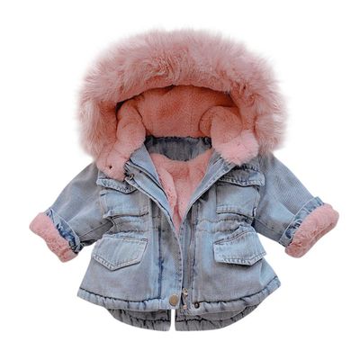 1 to 5 T Toddler Girls Winter Coat with Hooded Light Puffer Jackets Baby Kids Warm Down Alternative (Pink, 1-2 Years)