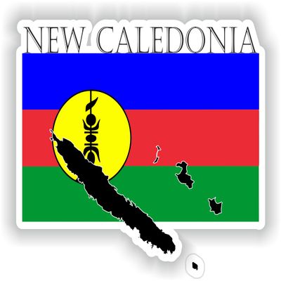 1x New Caledonia Map Flag Pro - Car Vinyl Waterproof Sticker - 5cm