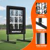 Heavy-Duty 9 Hole Baseball Pitching Net with Pitching Target Pockets, Regulation Size Strike Zone, Portable Adjustable Height Pitcher Training Equipment for Baseball/Softball Practice view 2