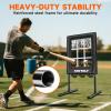 Heavy-Duty 9 Hole Baseball Pitching Net with Pitching Target Pockets, Regulation Size Strike Zone, Portable Adjustable Height Pitcher Training Equipment for Baseball/Softball Practice view 3