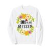 101 Years Blessed 101 Years Old Floral 101st Birthday Sweatshirt view 1