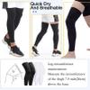 smilixin 2 Pairs Leg Sleeves,Full Leg Compression Sleeve for Men Women,Long Knee Sleeve with Anti-slip Silicone Strips (L) view 2